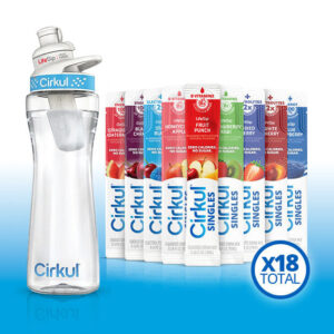 22oz. Plastic Bottle, GoSip® Black Cherry, & 18pk Cirkul® Singles