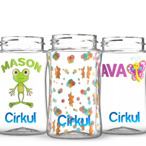 Custom 12oz. Plastic Bottle & Comfort Grip Lid