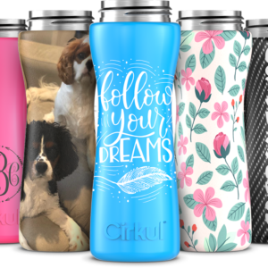 Custom 22oz. Stainless Steel Bottle & Comfort Grip Lid